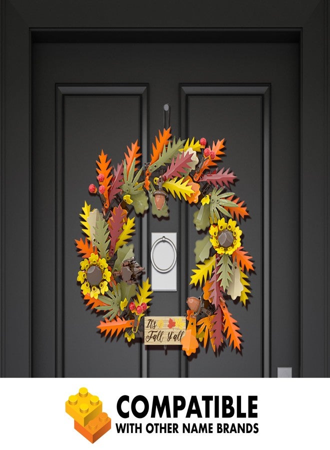 Brickcraft Harvest Wreath Brick Building Kit, 382 Pieces | DIY Autumn & Halloween Home Décor | 2-in-1 Fall Wreath & Garland Craft | Festive Thanksgiving Decoration Gift for Kids & Adults, Ages 8+ - Image 5